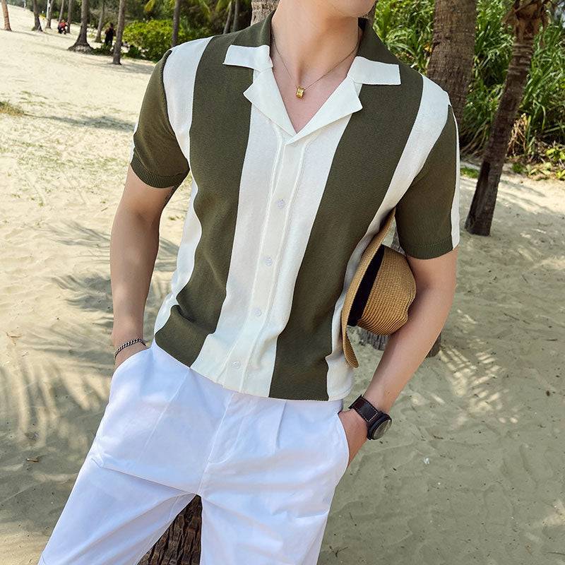 AntoniosClothing Italy T-Shirt de Verão do Cavalheiro