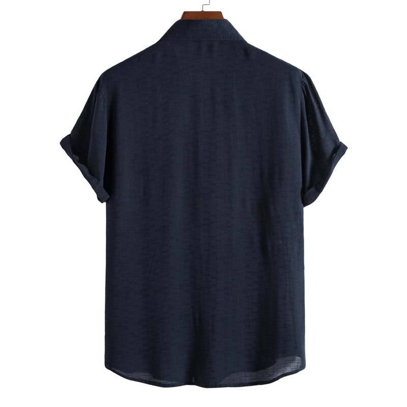 Camisa Casual de manga curta em Algodão