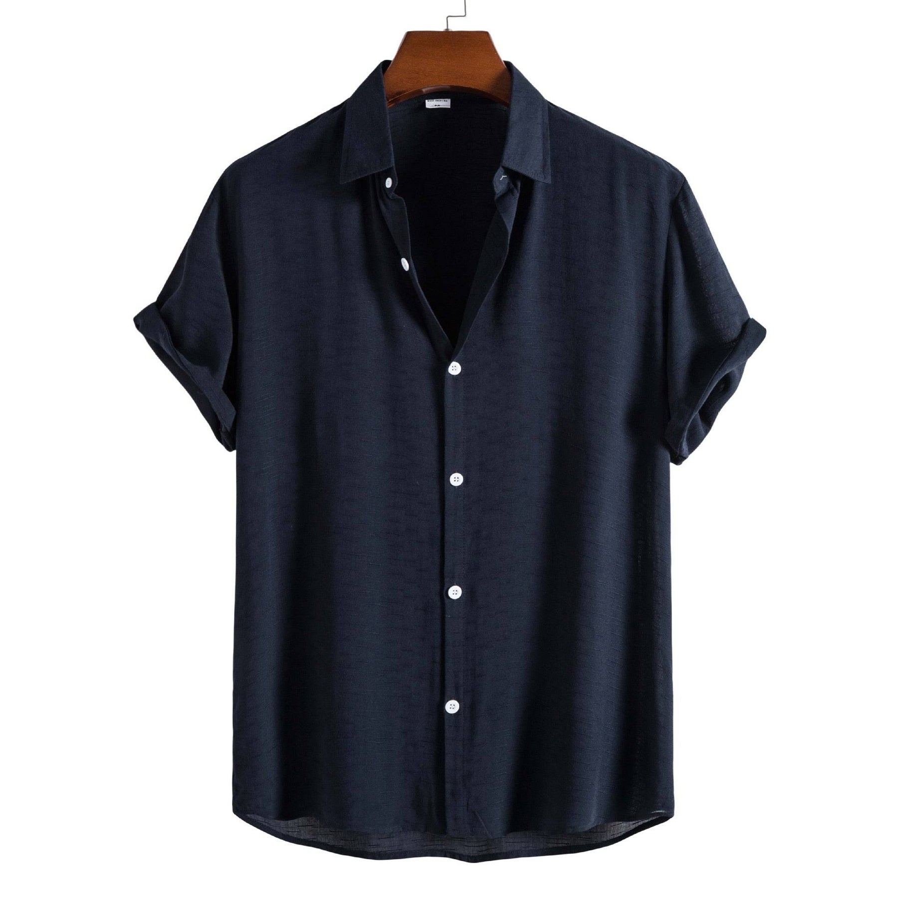 Camisa Casual de manga curta em Algodão