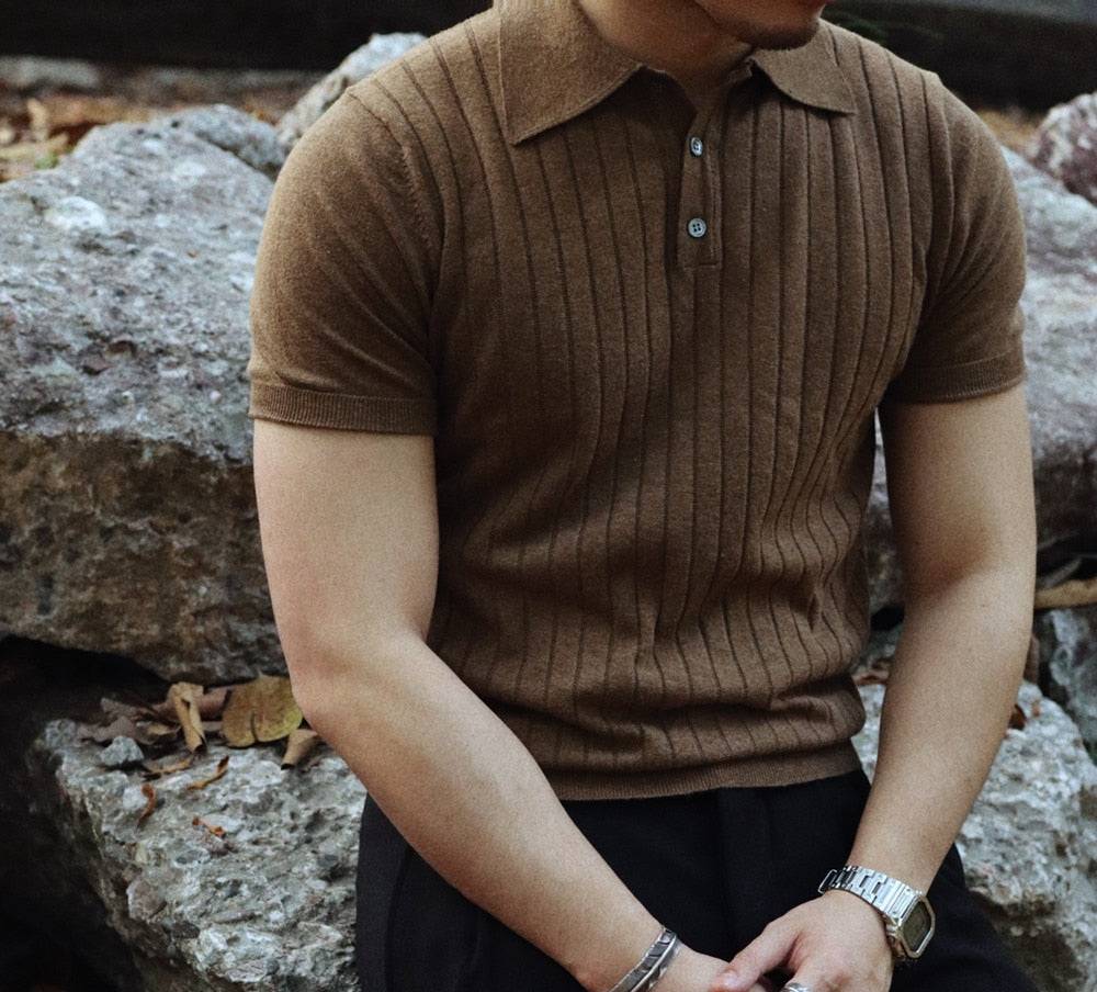 Camisa Polo em Textura