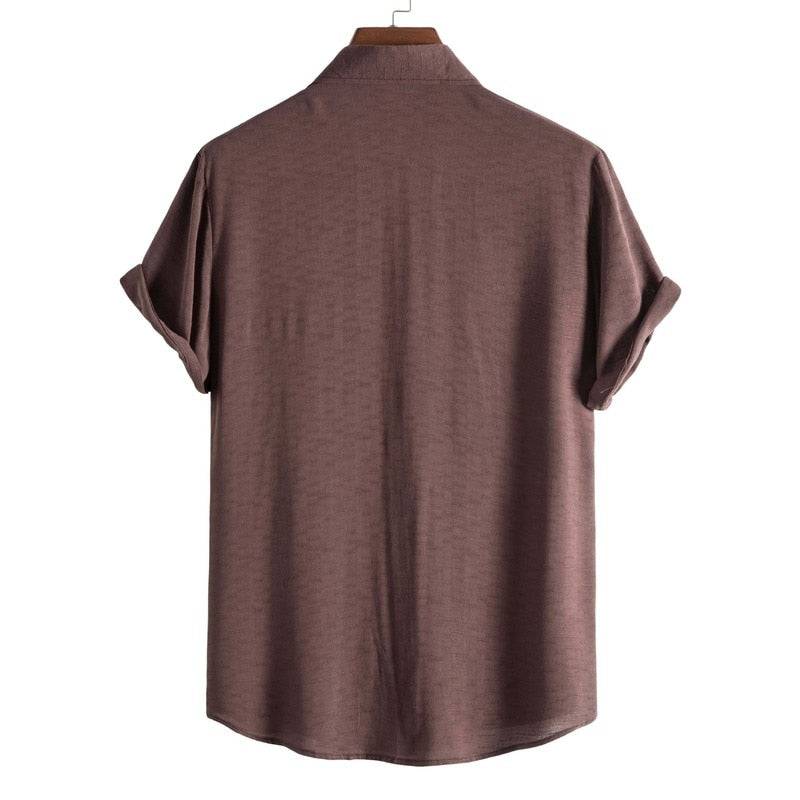 Camisa Casual de manga curta em Algodão