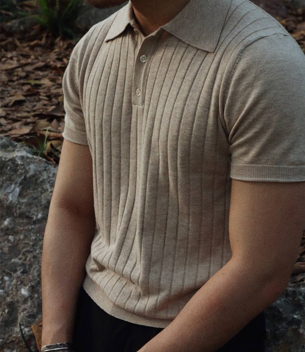 Camisa Polo em Textura