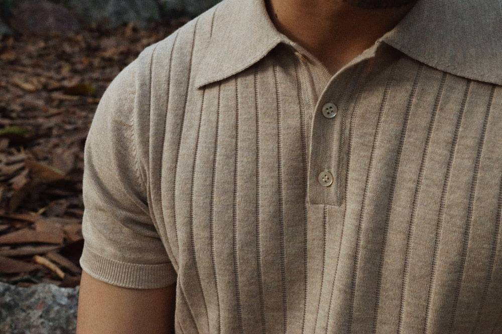Camisa Polo em Textura
