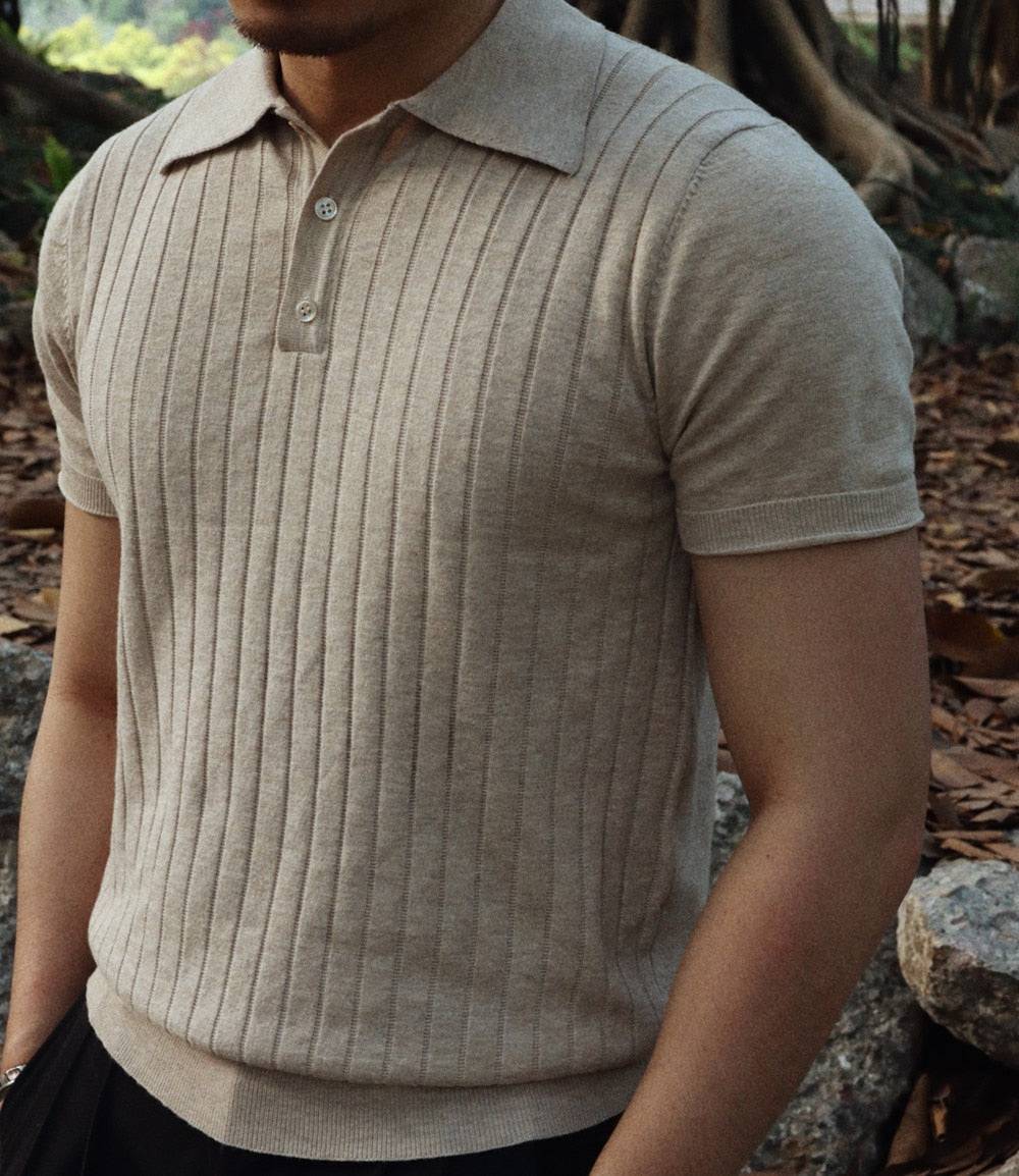 Camisa Polo em Textura