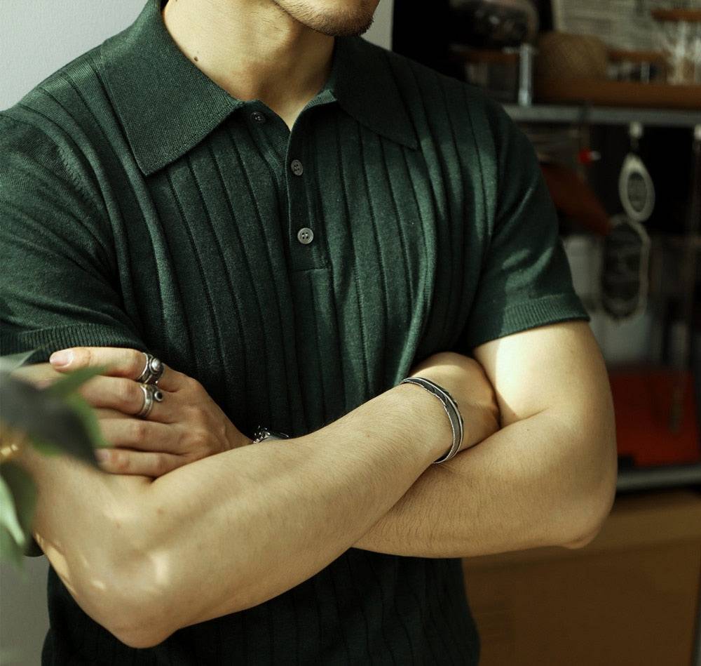 Camisa Polo em Textura