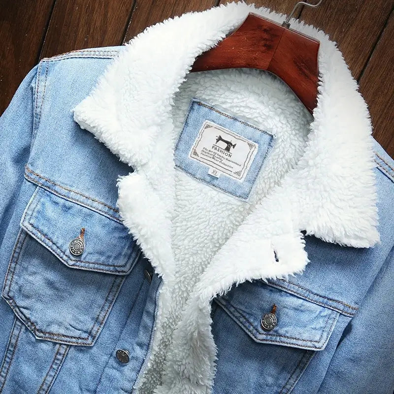 Jaqueta Masculina Jeans Com Lã