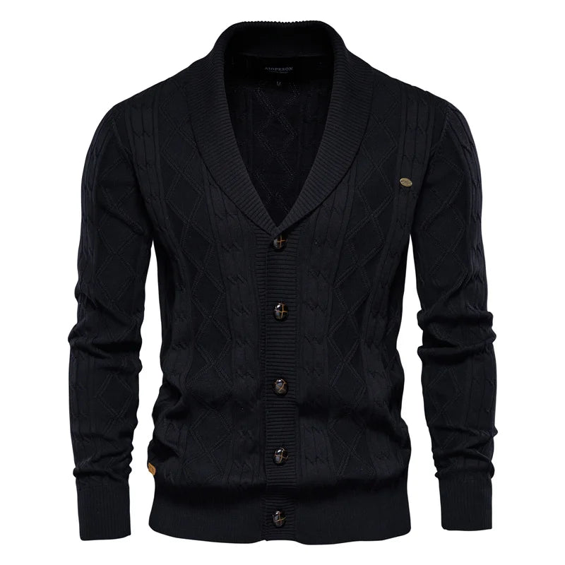 Cardigan Tricot em Lã Detalhada
