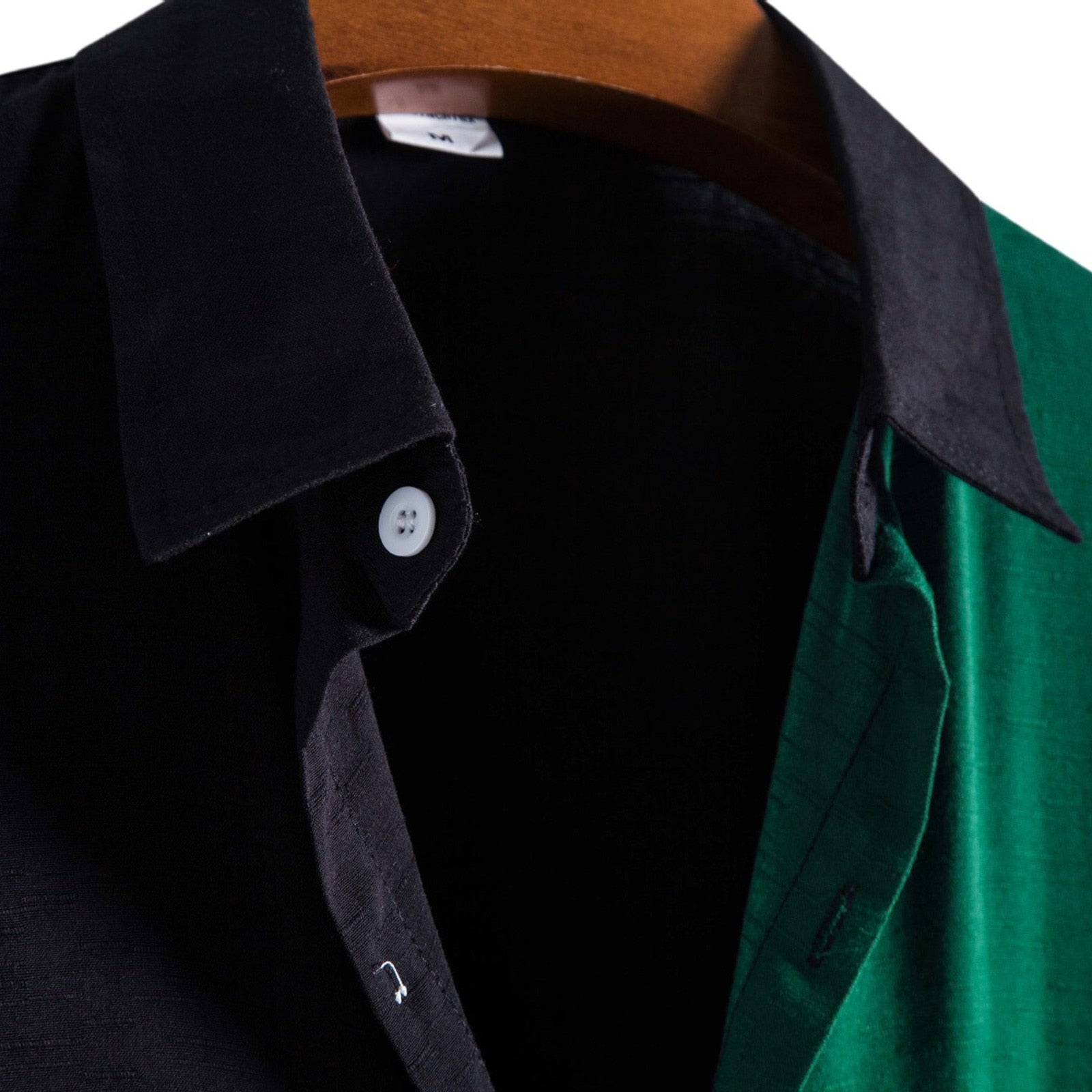 Camisa de manga curta de duas cores
