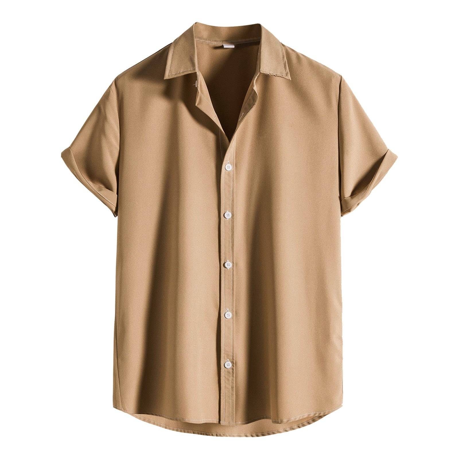 Camisa de manga curta de Verão sólida