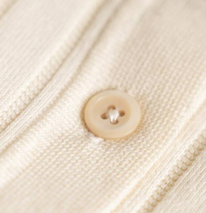 Camisa Polo Listrada Retrô de Algodão
