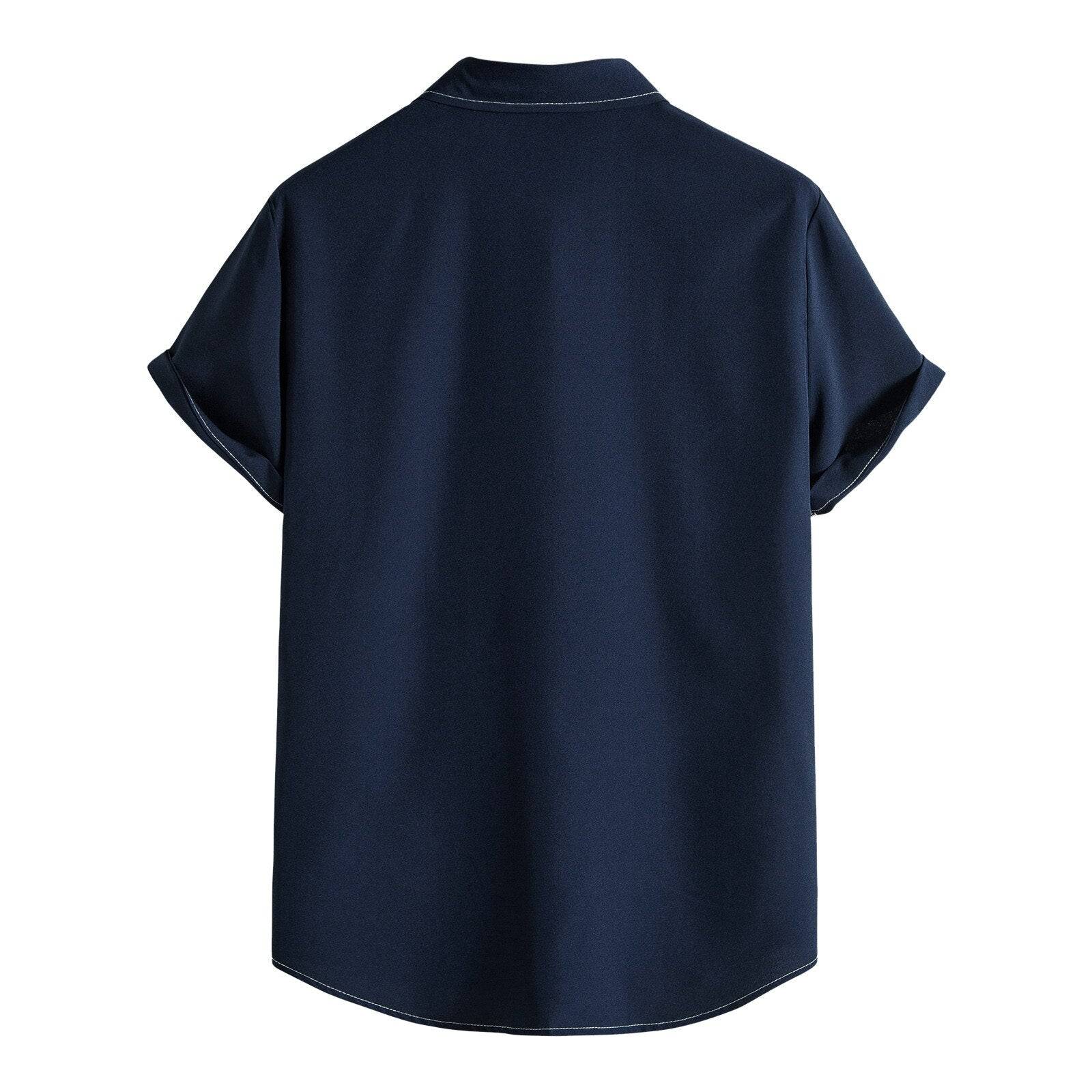 Camisa de manga curta de Verão sólida