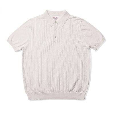 Camisa Polo Listrada Retrô de Algodão