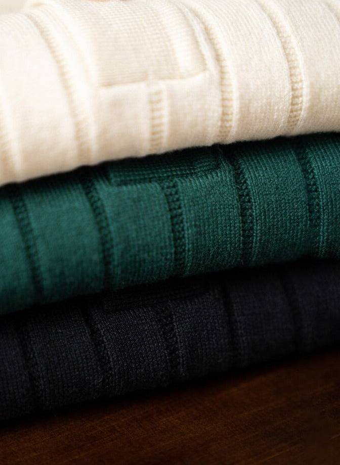 Camisa Polo Listrada Retrô de Algodão