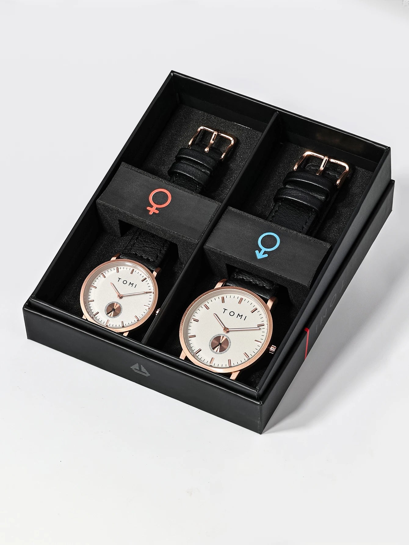 TOMI Classic Simple Couple Quartz Watch Leather Strap Rose Gold Fashion Men's And Women's Watch Casual Business Watch Clock Gift