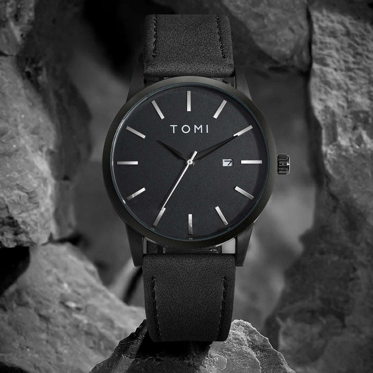 Hot Selling TOMI Men's 4PCS Gift Box Set Watch Minimalist Casual Men's Quartz Watch Tie Clip Sleeve Buckle Clock Gift Relojes