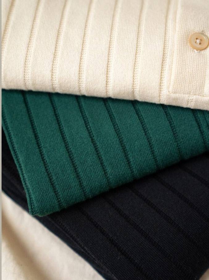 Camisa Polo Listrada Retrô de Algodão