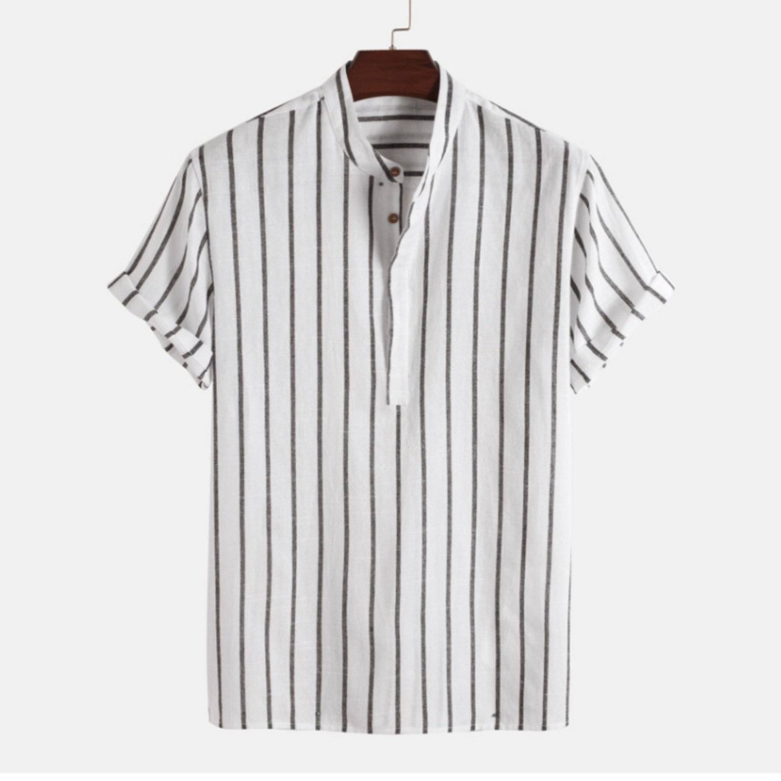 Camisa Maurice em algodão e linho