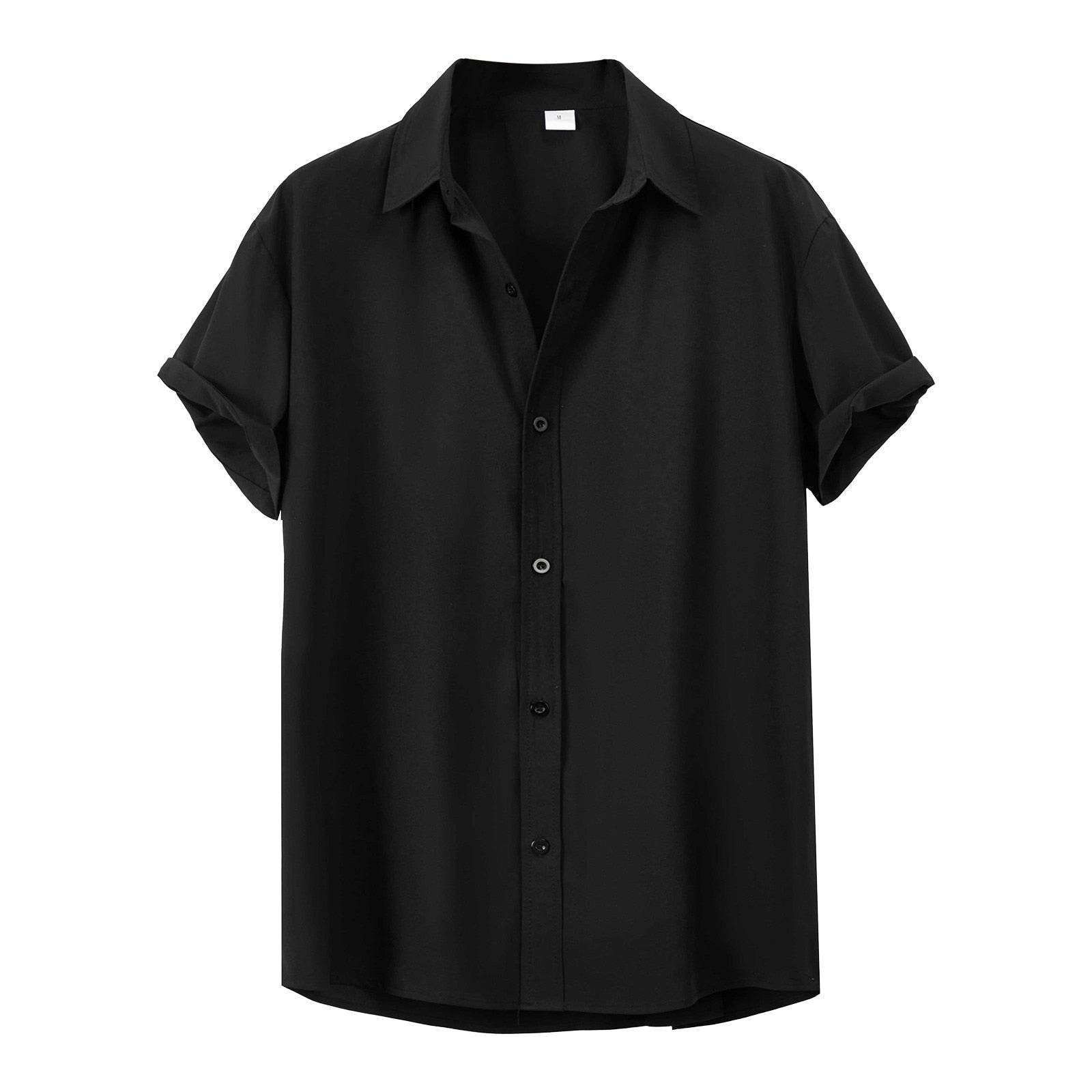 Camisa de manga curta de Verão sólida