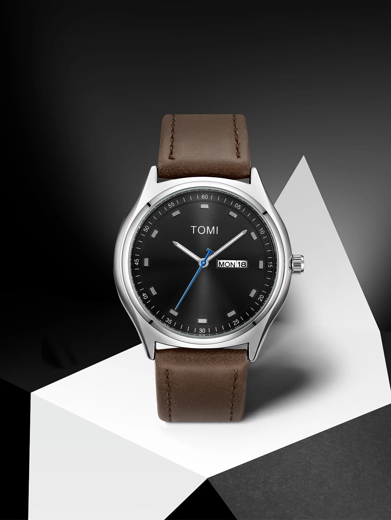 TOMI Minimalist Men's Watch Business Casual Men's And Women's Quartz Watch Fashionable And Versatile Calendar Quartz Watch