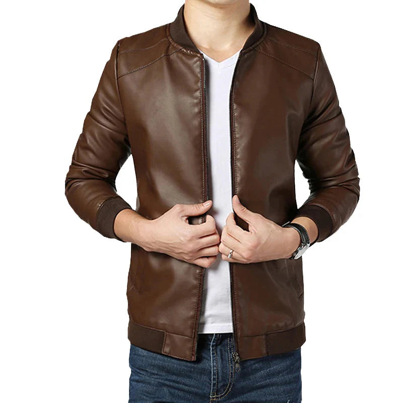 Jaqueta Masculina Couro Básica