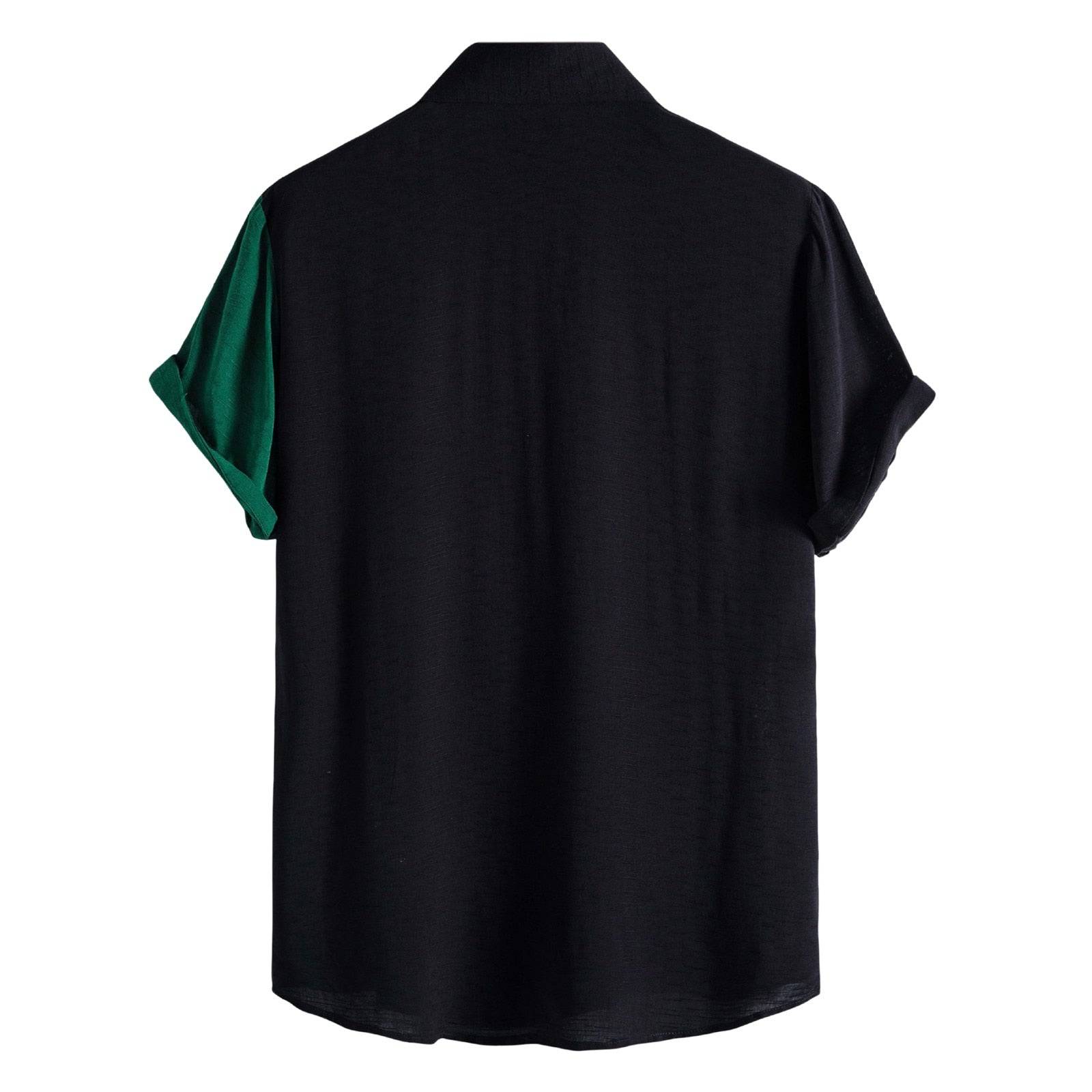Camisa de manga curta de duas cores