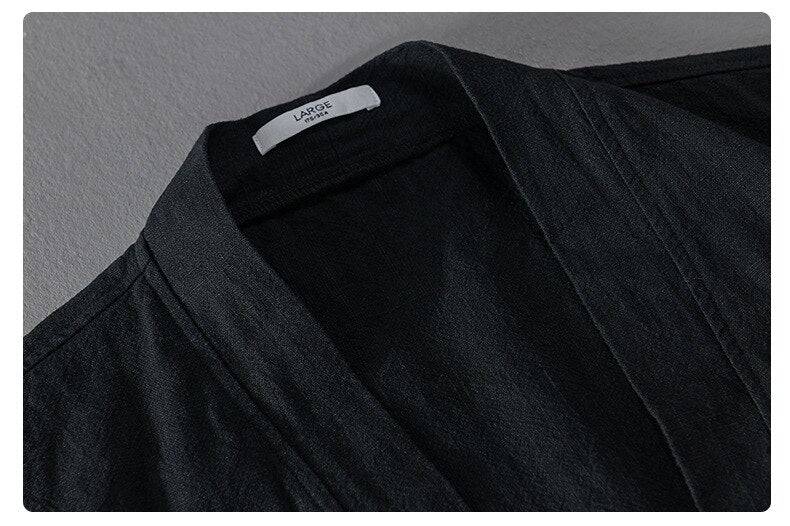 Camisa de manga comprida em linho Antonios