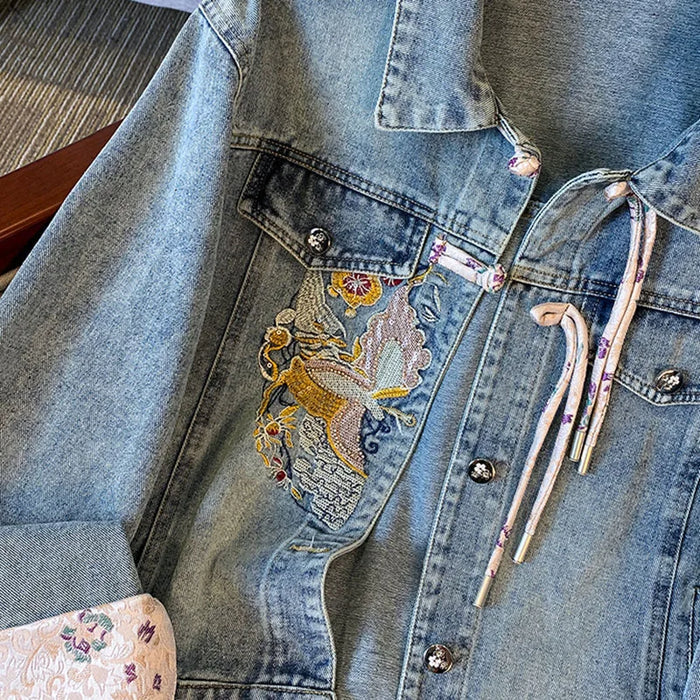 Jaqueta Jeans Feminina Elegante 2024 - Megalinz