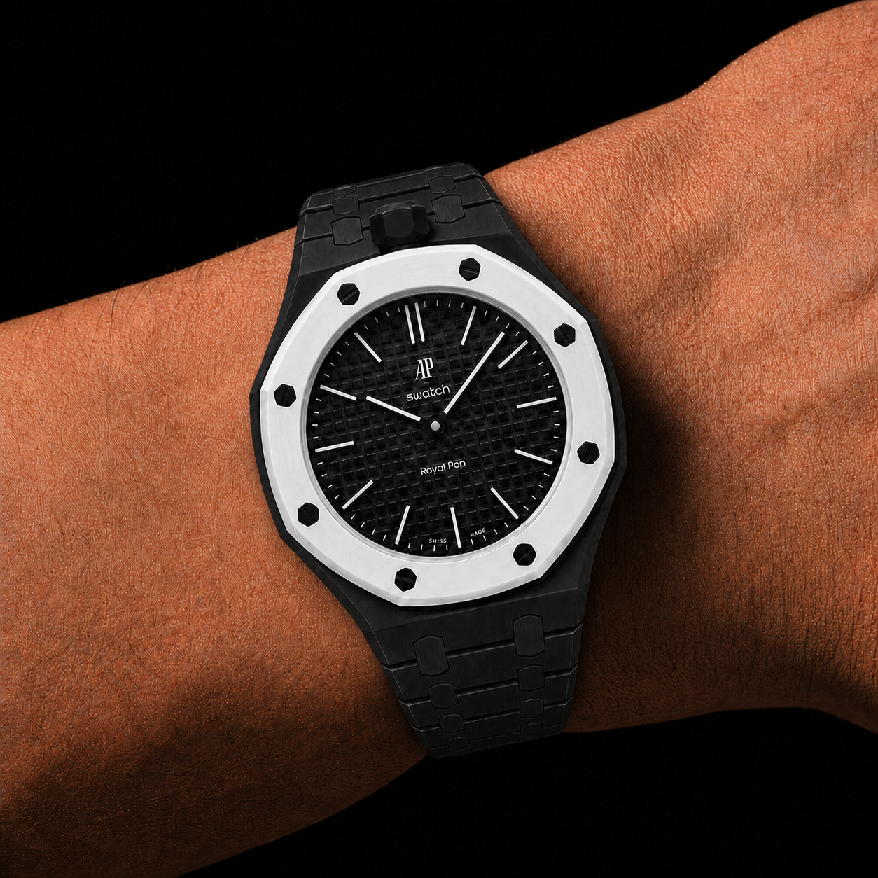 Preto da Meia-Noite — Pulseira de Metal — Lépine
