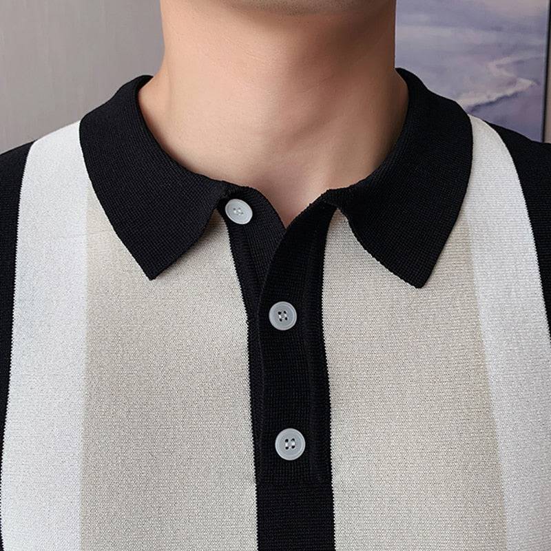 Camisa Polo Listrada de Verão
