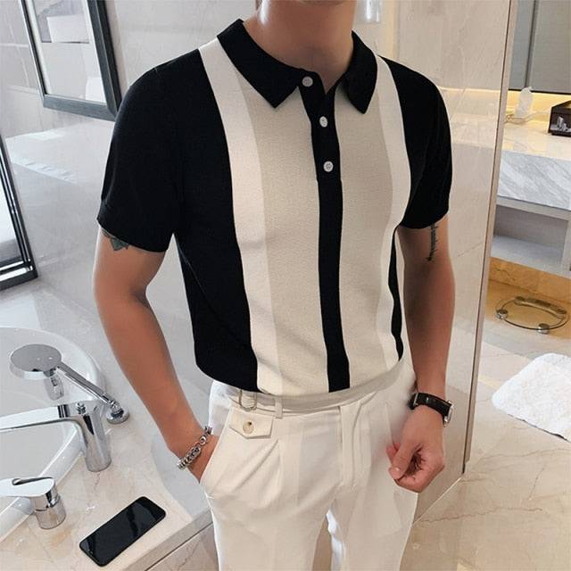 Camisa Polo Listrada de Verão