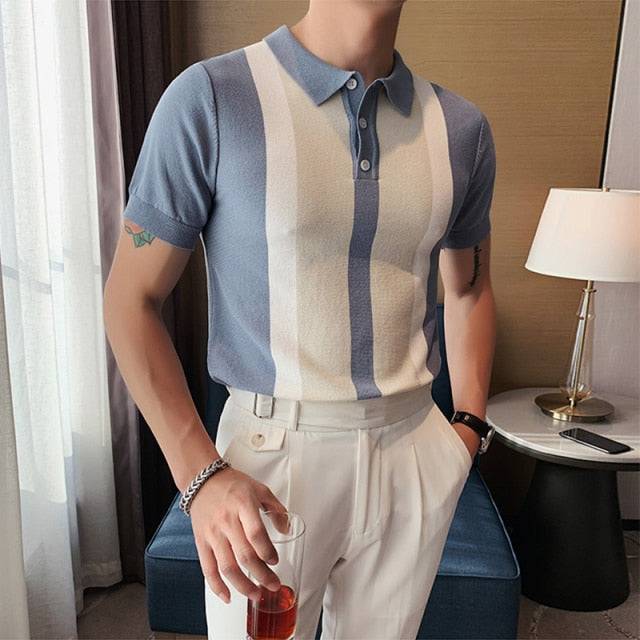 Camisa Polo Listrada de Verão