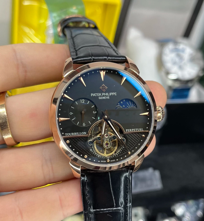 PATEK PHILIPPHE TOURBILION PERPETUAL ROSE PREMIUM AAA+ 44MM - A PROVA DÁGUA 10ATM