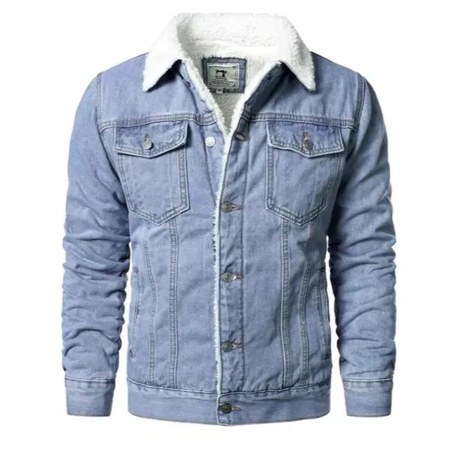 Jaqueta Masculina Jeans Com Lã
