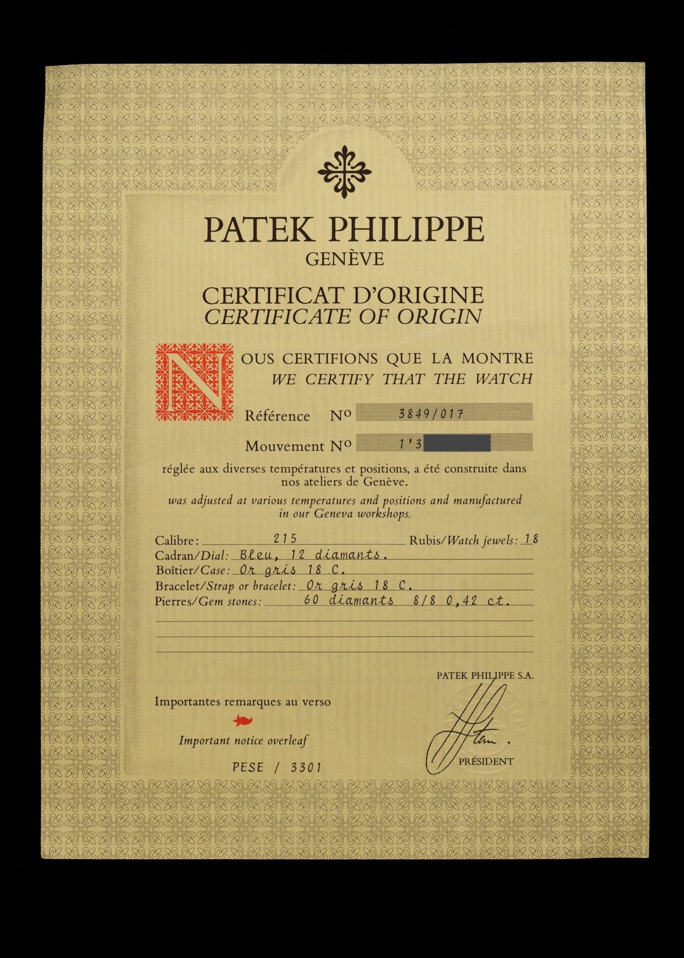 Relógio Patek PhiIlippe Golden Ellipse