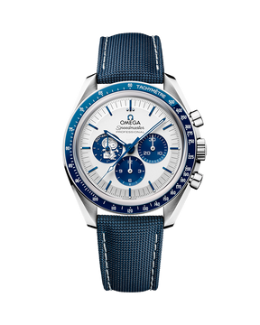 Speedmaster Série de aniversário Snoopy Award (42 mm, aço em bracelete de tecido de nylon revestido) +Caixa e Certificado