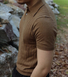 Camisa Polo em Textura
