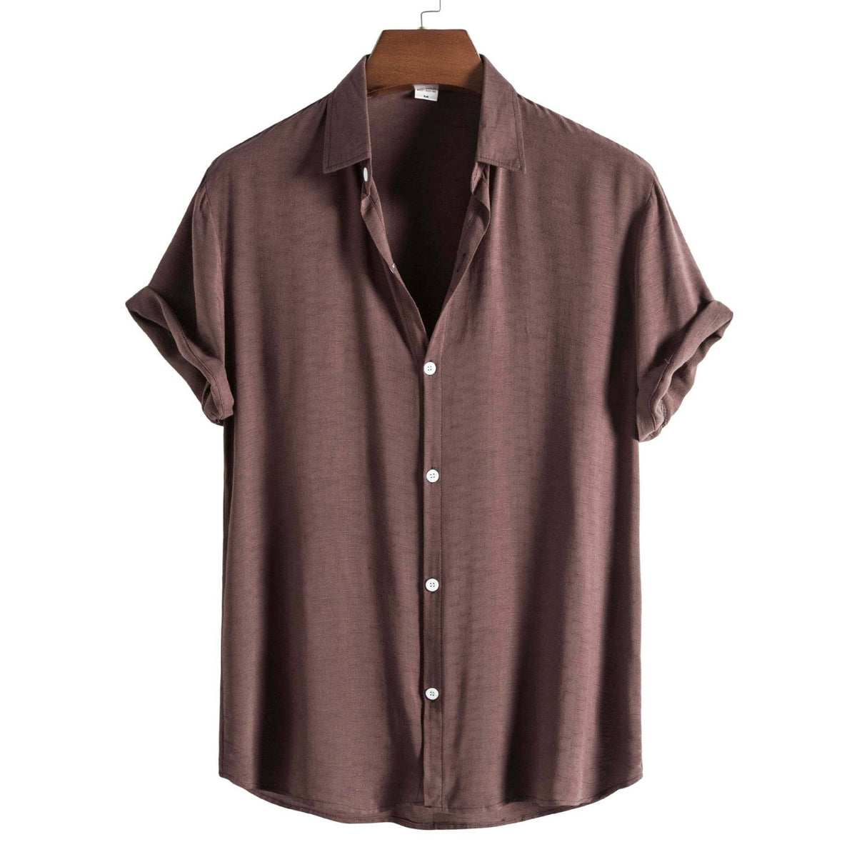 Camisa Casual de manga curta em Algodão