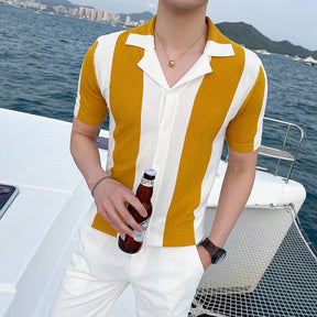 AntoniosClothing Italy T-Shirt de Verão do Cavalheiro