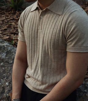 Camisa Polo em Textura