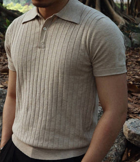 Camisa Polo em Textura