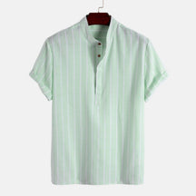 Camisa Maurice em algodão e linho
