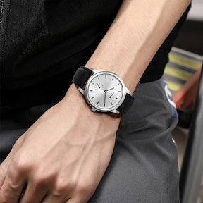 TOMI Fashion Men's Two Pin Half Belt Watch Casual and Minimalist Men's Quartz Watch