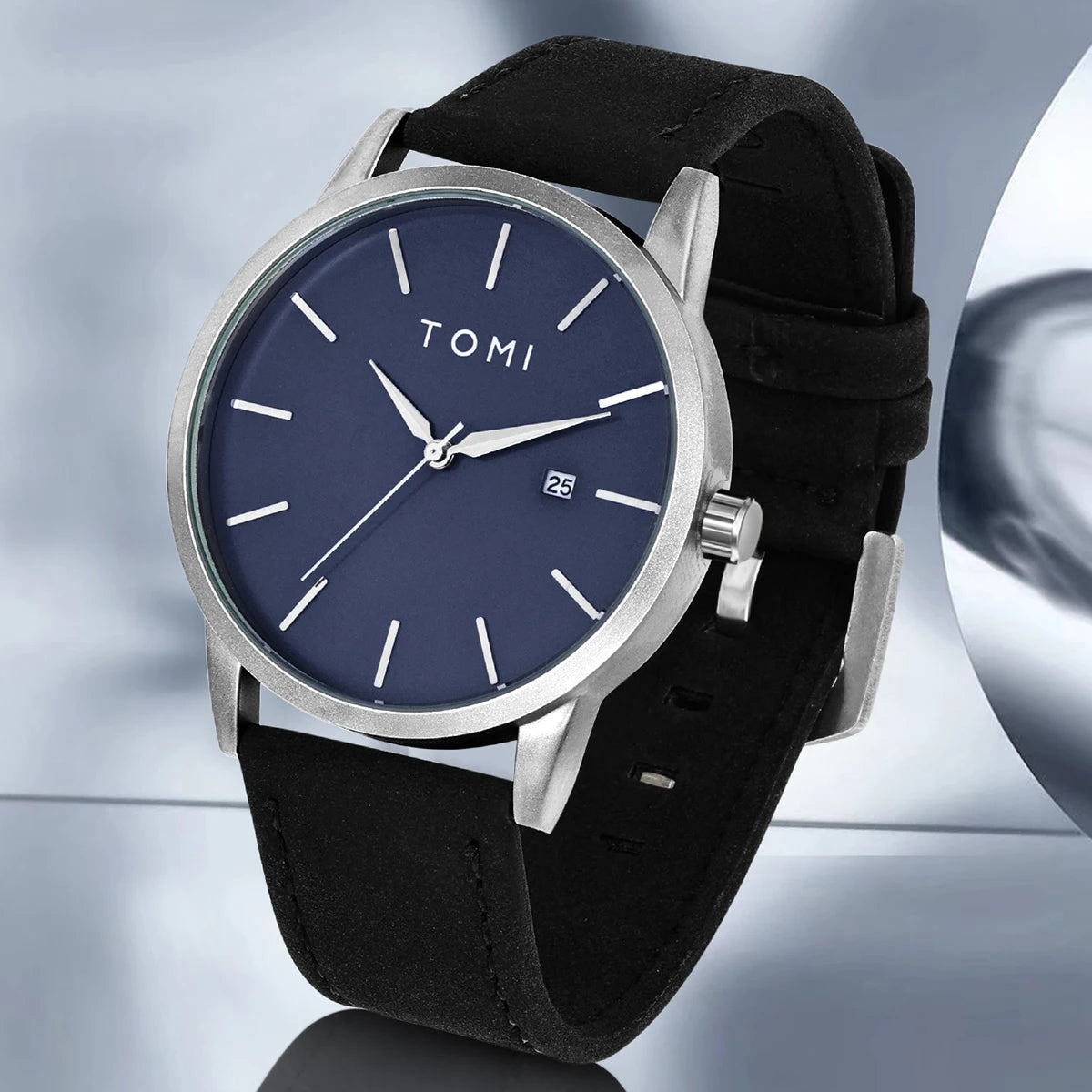 Hot Selling TOMI Men's 4PCS Gift Box Set Watch Minimalist Casual Men's Quartz Watch Tie Clip Sleeve Buckle Clock Gift Relojes