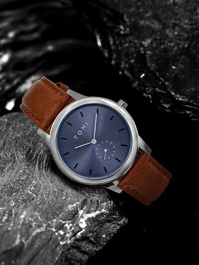 TOMI Fashion Men's Two Pin Half Belt Watch Casual and Minimalist Men's Quartz Watch