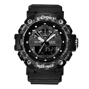 TOMI Men's LED Waterproof Digital Watch Men's Fitness Electronic Watch Multi functional Military Sports Watch Children's Gift