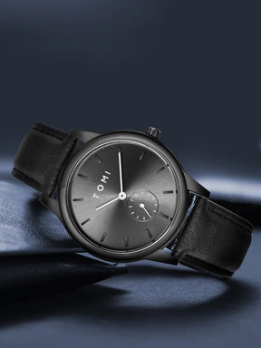 TOMI Fashion Men's Two Pin Half Belt Watch Casual and Minimalist Men's Quartz Watch
