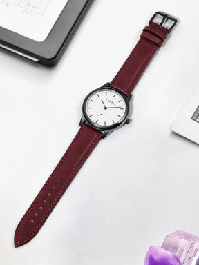 TOMI Fashion Men's Two Pin Half Belt Watch Casual and Minimalist Men's Quartz Watch