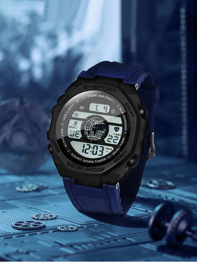 TOMI New Night Light Digital Men Electronic Watch Dual Display Outdoor Waterproof Military Sports Electronic Watch Student Watch