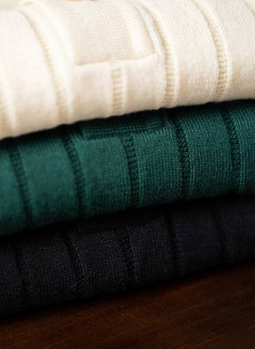 Camisa Polo Listrada Retrô de Algodão