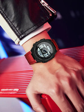 TOMI New Night Light Digital Men Electronic Watch Dual Display Outdoor Waterproof Military Sports Electronic Watch Student Watch